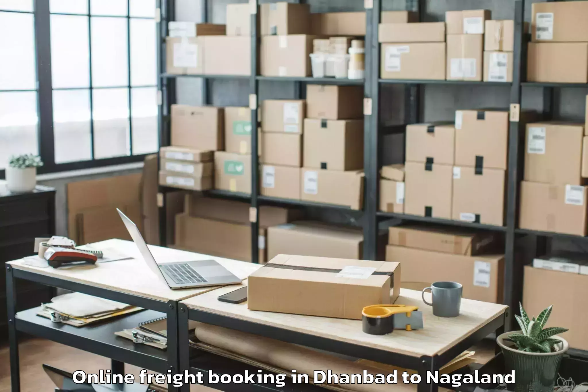 Trusted Dhanbad to Alongkima Online Freight Booking